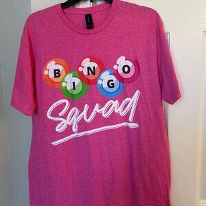 Gildan Bingo Squad Soft Style Short Sleeve T-Shirt - Pink - Large